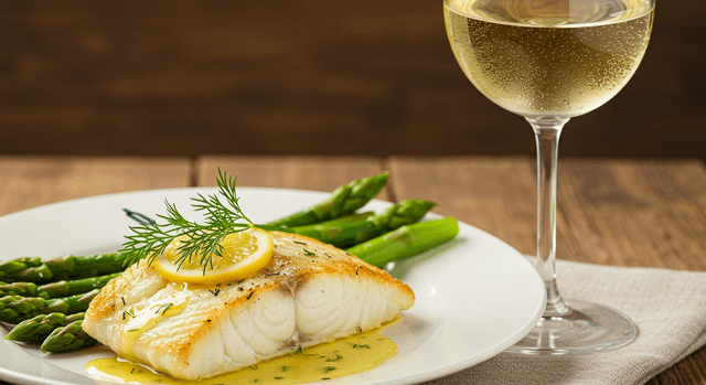 Witte wijn bij vis